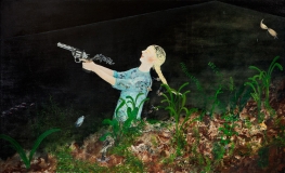 Heim, Öl auf Leinwand, 135 x 220 cm, 2007