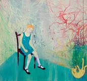 Watching the Cat, Oil on Canvas, 170 x 220 cm, 2005