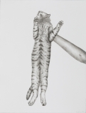 Muttergriff, Pinselzeichnung, Tusche auf Papier, 62 x 47 cm, 2020