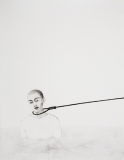 Ohne Titel, Pinselzeichnung, Tusche auf Papier, 67 x 52 cm, 2013