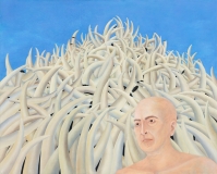 Sprzedawca kości, olej na płótnie, 130 x 160 cm, 2015