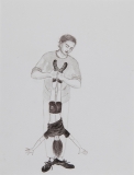 Belebungsversuch, Pinselzeichnung, 23,8 x 17,8 cm, 2011