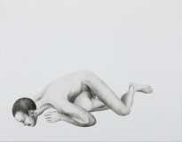 Gideons Krieger, Pinselzeichnung, Tusche auf Papier, 52 x 67 cm, 2017