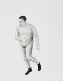 Austreibung, Pinselzeichnung, Tusche auf Papier, 67 x 52 cm, 2018/19